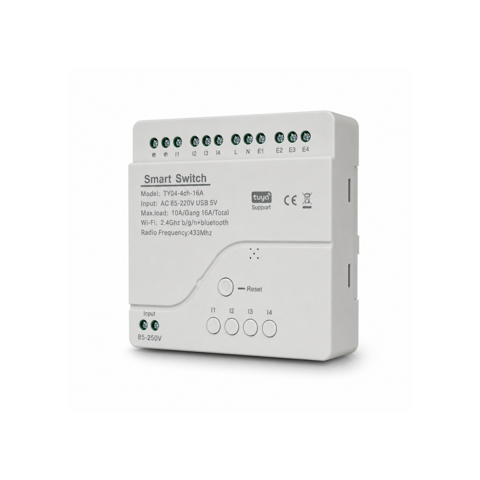 ZEDA WIFI 4 Dört Röleli Wi-Fi + RF Akıllı Kontrol Modülü