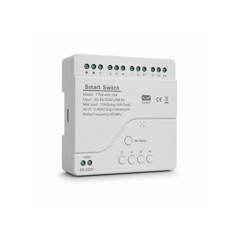 ZEDA WIFI 4 Dört Röleli Wi-Fi + RF Akıllı Kontrol Modülü
