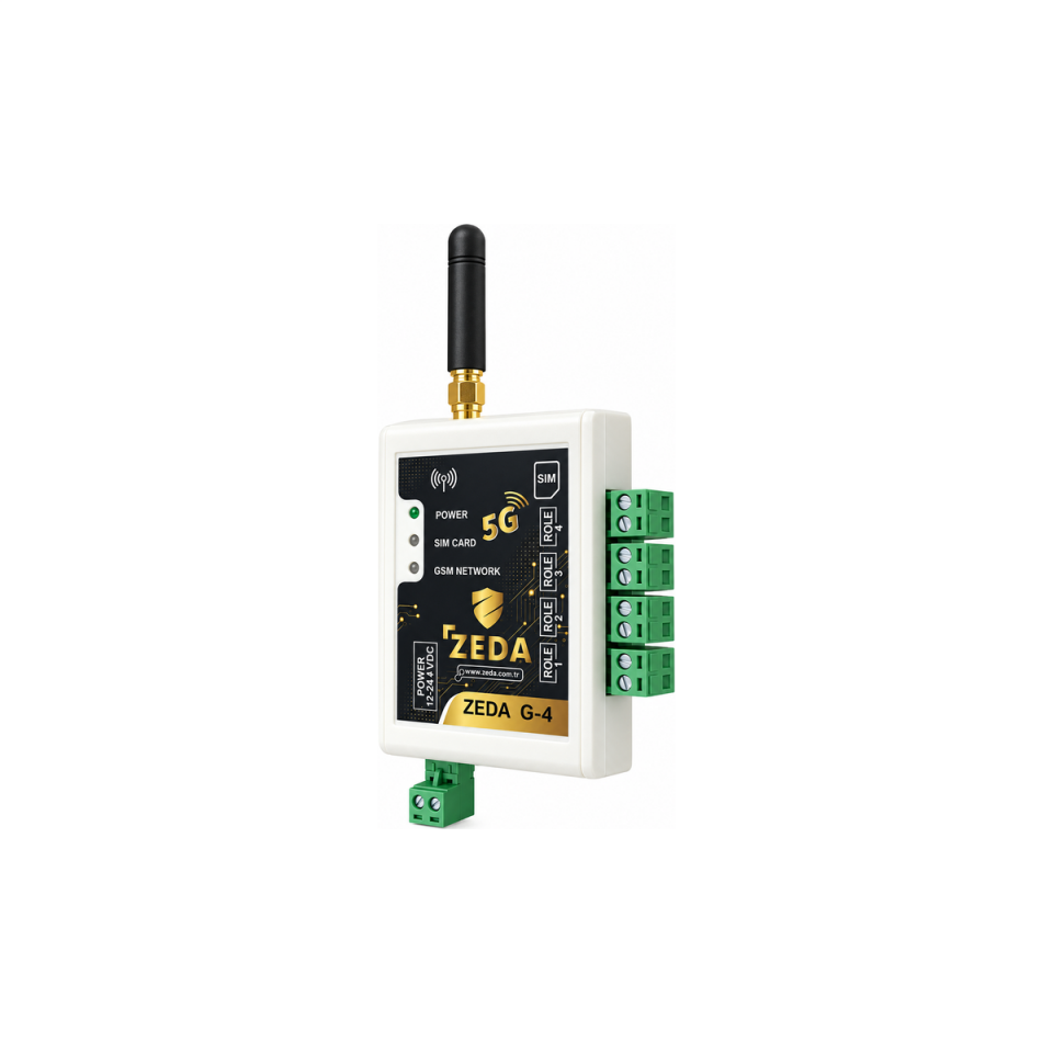 ZEDA GSM 4 – 5G Akıllı 4 Röleli Kontrol Modülü