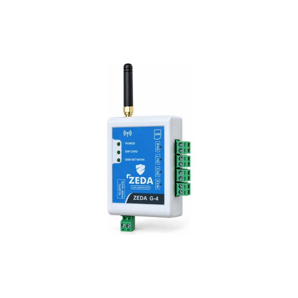 ZEDA G-4 2G GSM Kontrollü 4 Röle Modülü